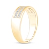 Thumbnail Image 2 of Now + Forever Men's Square-Cut Diamond Two-Row Wedding Band 3/4 ct tw 10K Yellow Gold