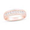 Thumbnail Image 1 of Now + Forever Men's Diamond Nine-Stone Wedding Band 1/2 ct tw 10K Rose Gold