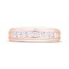 Thumbnail Image 3 of Now + Forever Men's Diamond Nine-Stone Wedding Band 1/2 ct tw 10K Rose Gold