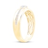 Thumbnail Image 2 of Now + Forever Men's Square & Round-Cut Diamond Wedding Band 1/2 ct tw 10K Yellow Gold