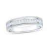 Thumbnail Image 1 of Now + Forever Men's Diamond Milgrain Wedding Band 1/4 ct tw 10K White Gold