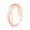 Thumbnail Image 2 of Now + Forever Men's Diamond Milgrain Wedding Band 1/4 ct tw 10K Rose Gold