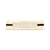 Thumbnail Image 3 of Now + Forever Men's Diamond & Black Enamel Stripe Wedding Band 1/5 ct tw 10K Yellow Gold