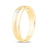 Thumbnail Image 2 of Now + Forever Men's Diamond Textured Stripe Wedding Band 1/10 ct tw 10K Yellow Gold