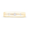 Thumbnail Image 3 of Now + Forever Men's Diamond Textured Stripe Wedding Band 1/10 ct tw 10K Yellow Gold