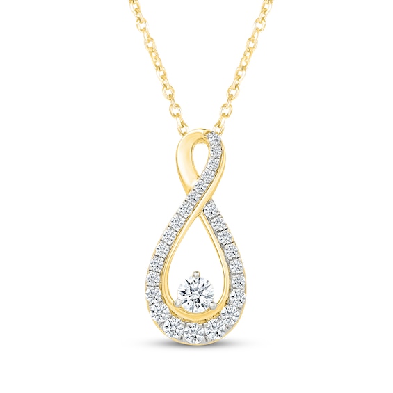 KAY Lab-Grown Diamonds Infinity Necklace 3/4 ct tw 10K Yellow Gold