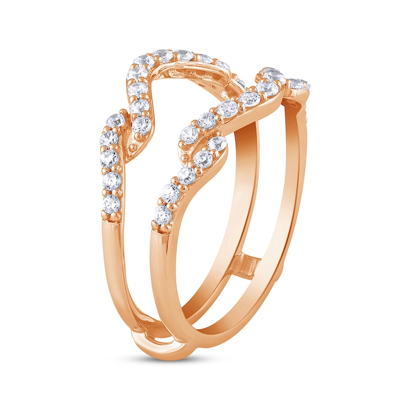 Main Image 2 of Now + Forever Diamond Wavy Enhancer Ring 1/2 ct tw 14K Rose Gold