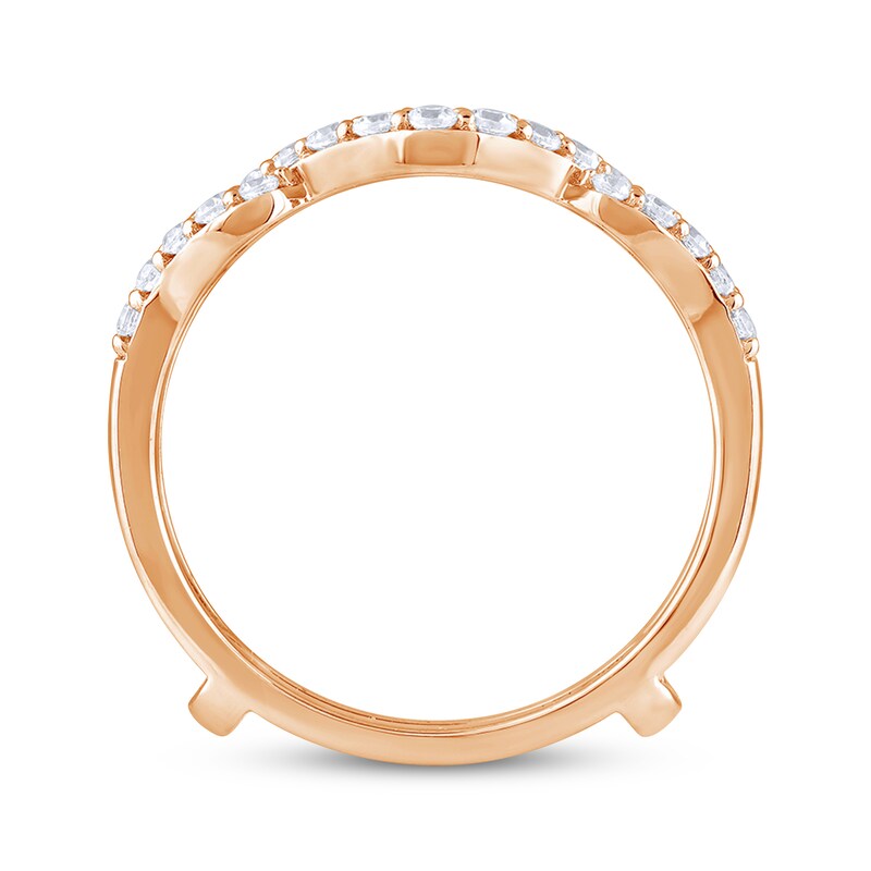Main Image 3 of Now + Forever Diamond Wavy Enhancer Ring 1/2 ct tw 14K Rose Gold