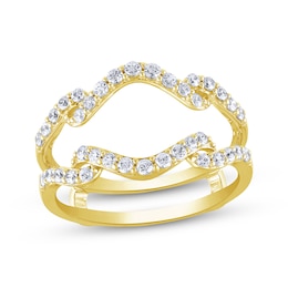 Now + Forever Diamond Wavy Enhancer Ring 1/2 ct tw 14K Yellow Gold