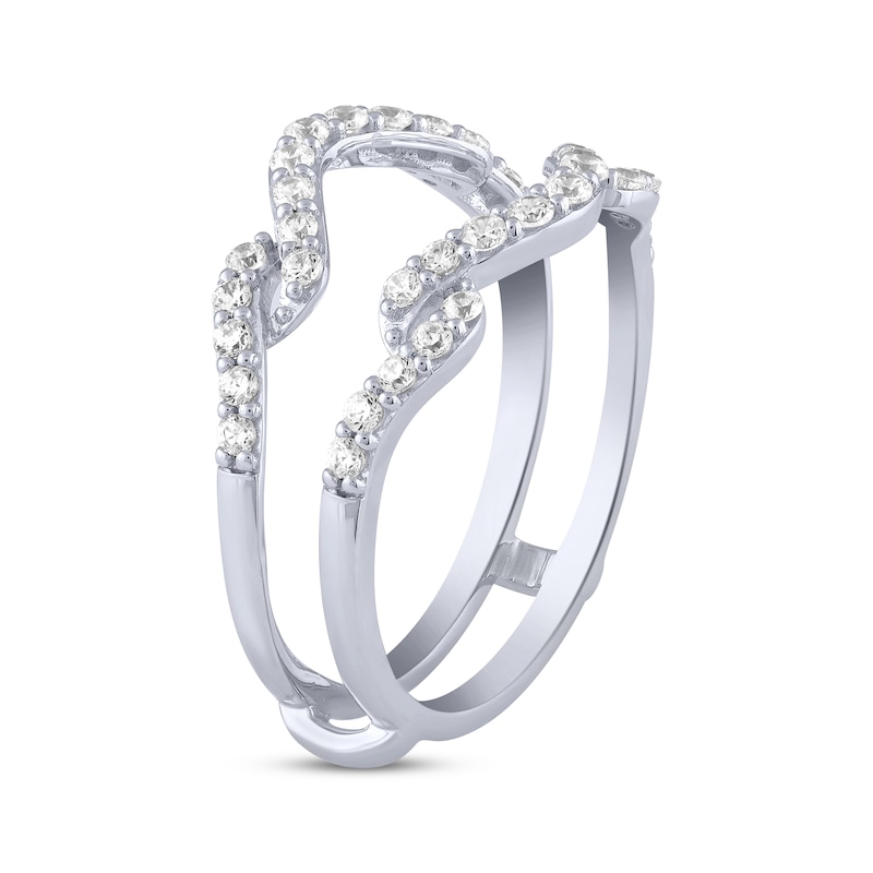 Main Image 2 of Now + Forever Diamond Wavy Enhancer Ring 1/2 ct tw 14K White Gold