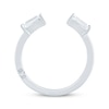 Thumbnail Image 3 of Monique Lhuillier Bliss Baguette-Cut Lab-Grown Diamond Open Shank Wedding Band 1/2 ct tw 18K White Gold