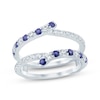 Thumbnail Image 1 of Now + Forever Natural Blue Sapphire & Diamond Enhancer Ring 1/2 ct tw 14K White Gold
