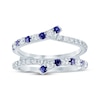Thumbnail Image 3 of Now + Forever Natural Blue Sapphire & Diamond Enhancer Ring 1/2 ct tw 14K White Gold