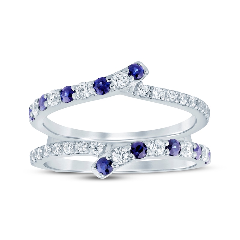 Main Image 3 of Now + Forever Natural Blue Sapphire & Diamond Enhancer Ring 1/2 ct tw 14K White Gold