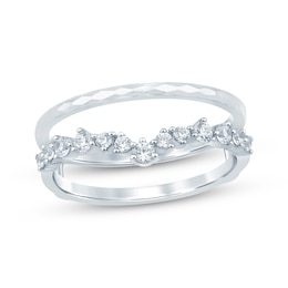 Now + Forever Diamond Chevron Enhancer Ring 1/3 ct tw 14K White Gold