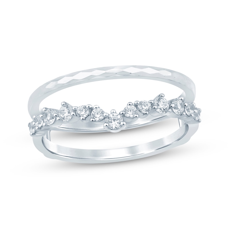 Main Image 1 of Now + Forever Diamond Chevron Enhancer Ring 1/3 ct tw 14K White Gold