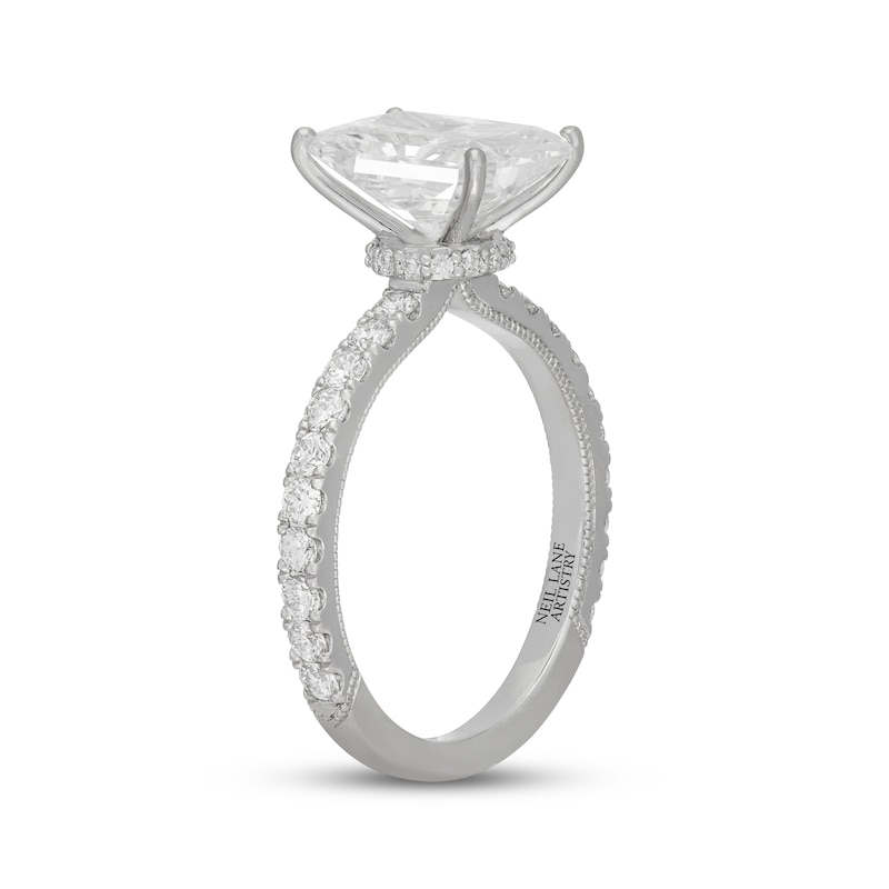 Main Image 2 of Neil Lane Artistry Radiant-Cut Lab-Grown Diamond Engagement Ring 3-5/8 ct tw 14K White Gold