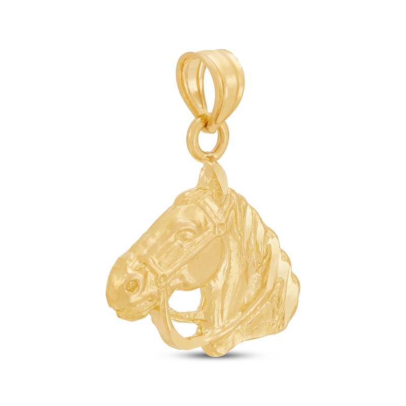 Main Image 2 of Men's Horse Silhouette Charm 10K Yellow Gold