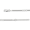 Thumbnail Image 2 of Open Link Station Curb Chain Anklet Solid Sterling Silver 10"
