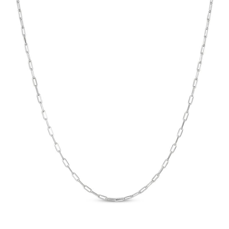 Main Image 1 of 2.3mm Paperclip Chain Necklace Solid Sterling Silver 18"