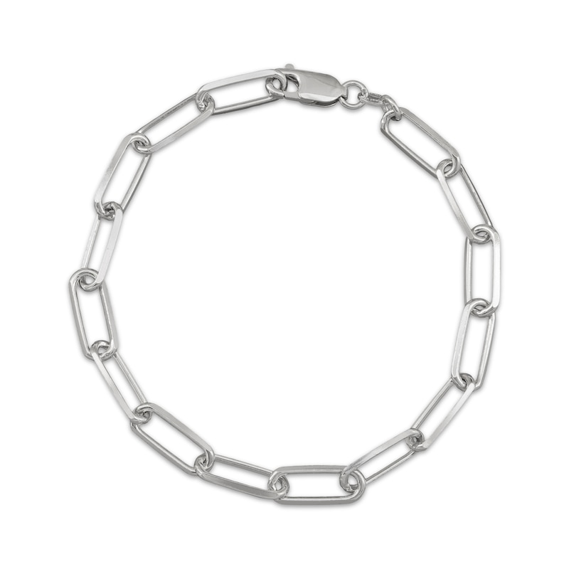 Main Image 1 of 5.9mm Paperclip Chain Bracelet Solid Sterling Silver 8"