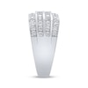 Thumbnail Image 3 of Men's Multi-Diamond Four-Row Ring 1-1/4 ct tw 10K White Gold