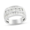 Thumbnail Image 1 of Men's Diamond Three-Row Ring 1-1/2 ct tw 10K White Gold