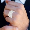 Thumbnail Image 2 of Men's Diamond Three-Row Ring 1-1/2 ct tw 10K White Gold