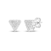 Thumbnail Image 1 of Men's Multi-Diamond Triangle Stud Earrings 1/3 ct tw 10K White Gold