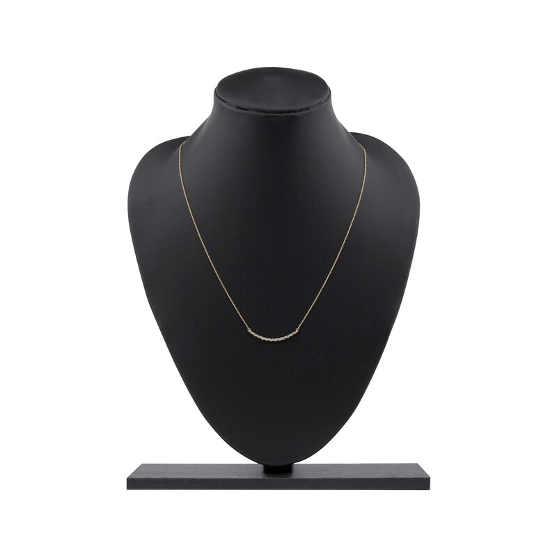 Main Image 5 of Diamond Smile Necklace 1/6 ct tw 10K Yellow Gold 18"