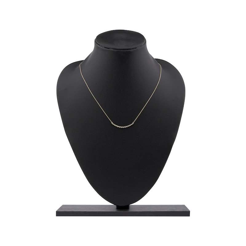 Main Image 6 of Diamond Smile Necklace 1/6 ct tw 10K Yellow Gold 18"