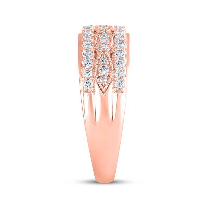 Main Image 3 of Now + Forever Diamond Anniversary Ring 1/2 ct tw 14K Rose Gold