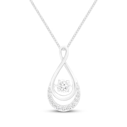 Unstoppable Love Diamond Infinity Necklace 1/5 ct tw Sterling Silver 19"