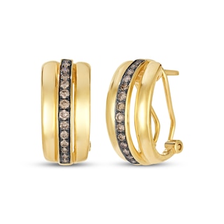 Le Vian Diamond Hoop Earrings 1/4 ct tw 14K Honey Gold