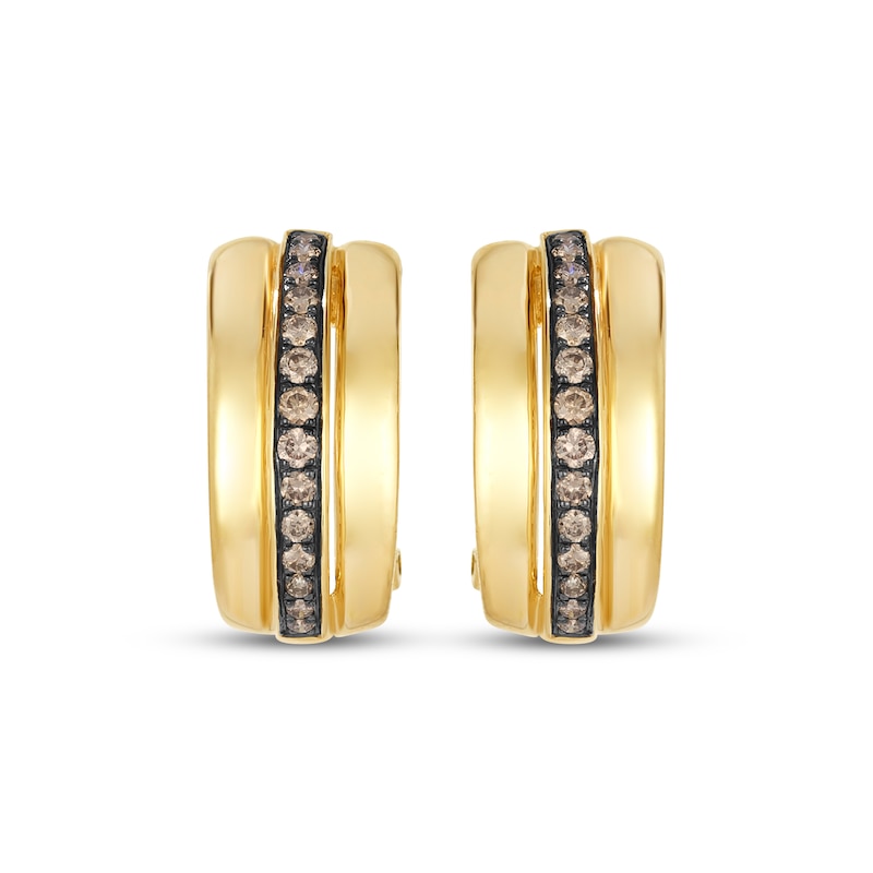 Main Image 2 of Le Vian Diamond Hoop Earrings 1/4 ct tw 14K Honey Gold
