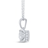 Thumbnail Image 2 of Round-Cut Diamond Solitaire Hidden Halo Necklace 1/2 ct tw 10K White Gold 18&quot; (I/I3)