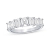 Thumbnail Image 1 of Lab-Grown Diamonds Emerald-Cut Seven-Stone Anniversary Ring 2 ct tw 10K White Gold