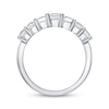 Thumbnail Image 2 of Lab-Grown Diamonds Emerald-Cut Seven-Stone Anniversary Ring 2 ct tw 10K White Gold