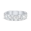 Thumbnail Image 4 of Lab-Grown Diamonds Emerald-Cut Seven-Stone Anniversary Ring 2 ct tw 10K White Gold