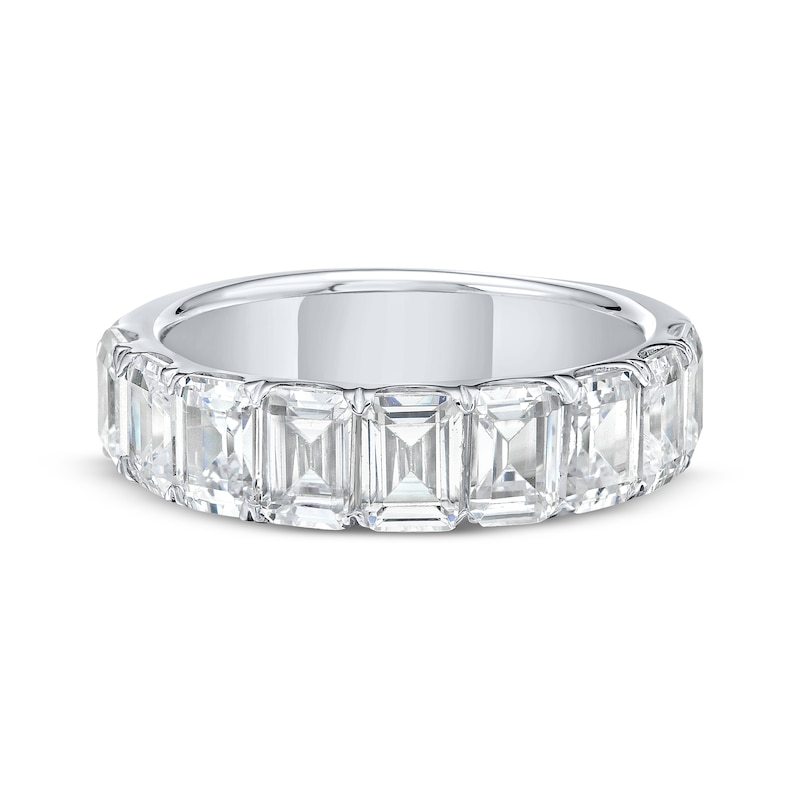 Main Image 4 of Lab-Grown Diamonds Emerald-Cut Seven-Stone Anniversary Ring 2 ct tw 10K White Gold