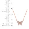 Thumbnail Image 7 of Diamond Butterfly Necklace 1/6 ct tw 10K Rose Gold 18&quot;