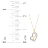 Thumbnail Image 7 of Diamond Arabic &quot;Mother&quot; Heart Necklace 1/4 ct tw 10K Yellow Gold 18&quot;