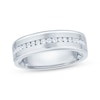 Thumbnail Image 1 of Now + Forever Men's Diamond Brushed Finish Wedding Band 1/3 ct tw 10K White Gold