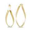 Thumbnail Image 1 of Twist Hoop Earrings 10K Yellow Gold