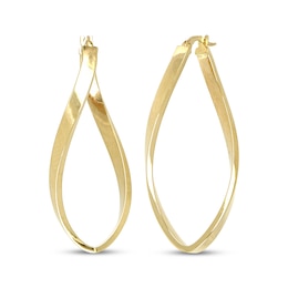 Twist Hoop Earrings 10K Yellow Gold