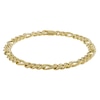 Thumbnail Image 1 of 6mm Figaro Chain Bracelet Hollow 10K Yellow Gold 8.5"