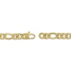 Thumbnail Image 3 of 6mm Figaro Chain Bracelet Hollow 10K Yellow Gold 8.5"