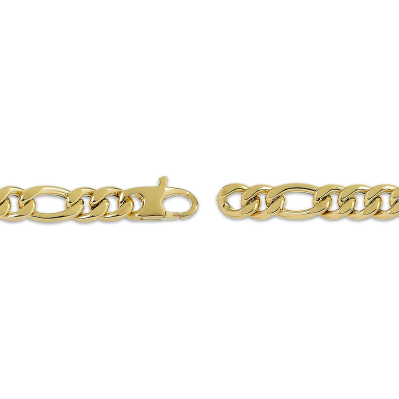 Main Image 3 of 6mm Figaro Chain Bracelet Hollow 10K Yellow Gold 8.5"
