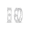 Thumbnail Image 1 of STUDIO BY KAY White Lab-Created Sapphire Clover Hoop Earrings Sterling Silver