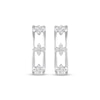 Thumbnail Image 2 of STUDIO BY KAY White Lab-Created Sapphire Clover Hoop Earrings Sterling Silver